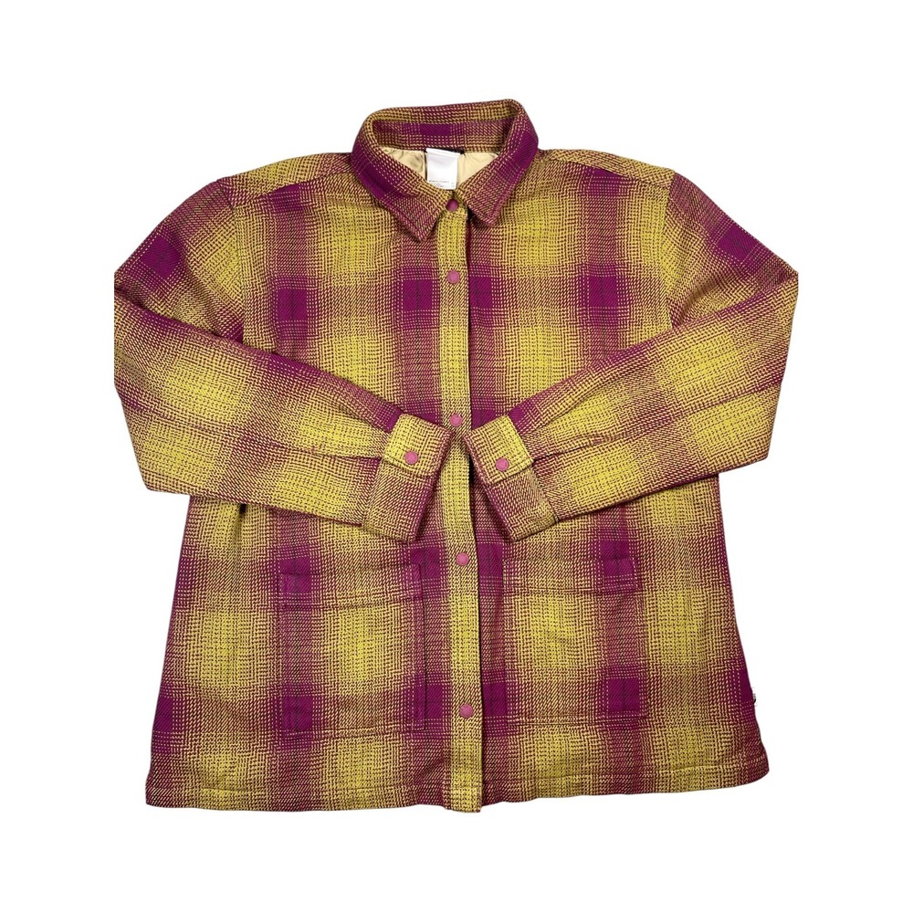 The North Face Valley Twill Utility Shacket Women's XL Plaid Lined Jacket